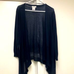 Jaclyn Smith, brand handkerchief lightweight, navy cardigan, new w/o tags, XXL